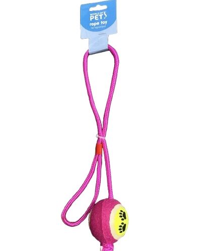 Rope Toy Tennis Ball for Tug & Pull