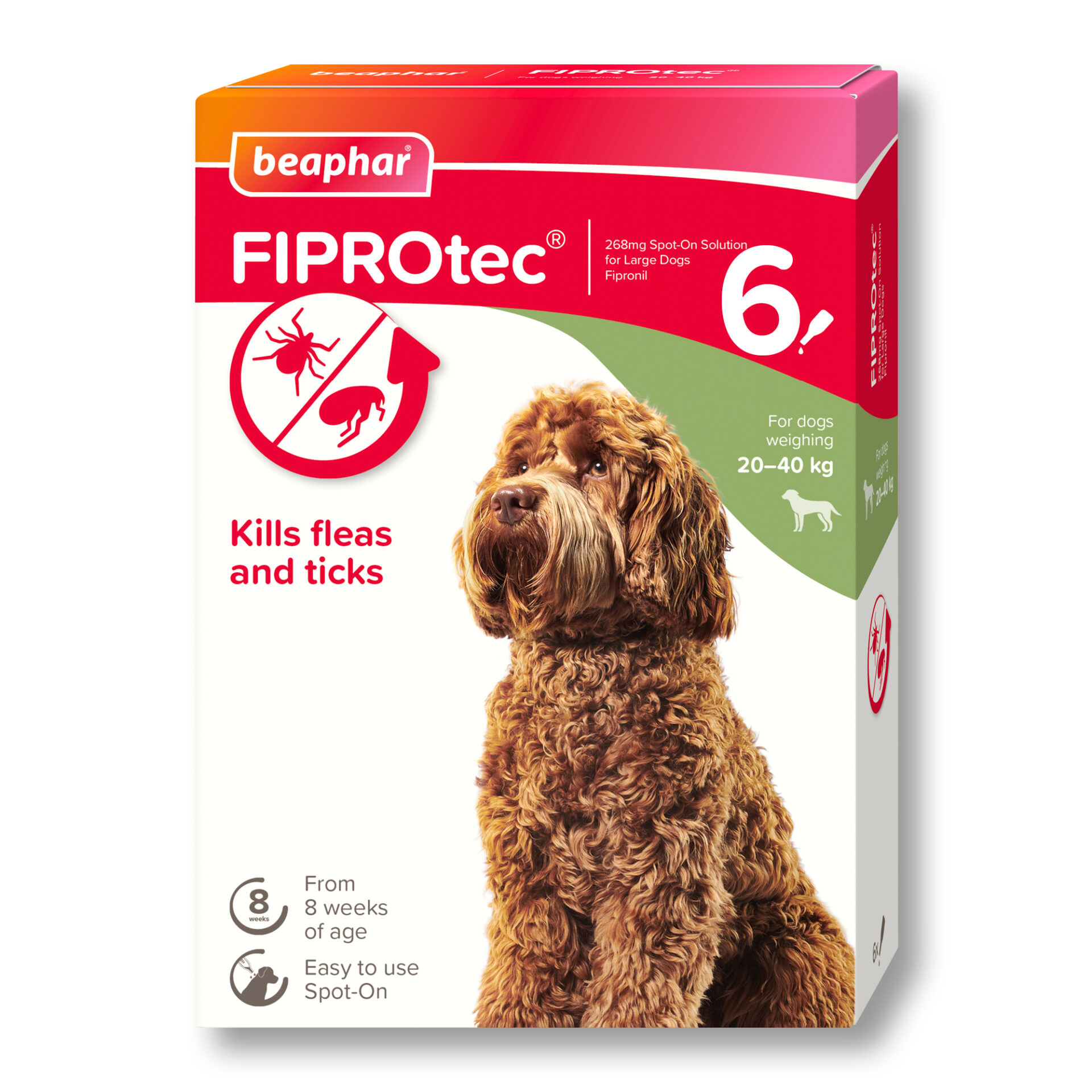 Flea & Tick Remover Large Dogs (20-40kg) 6x Pipettes
